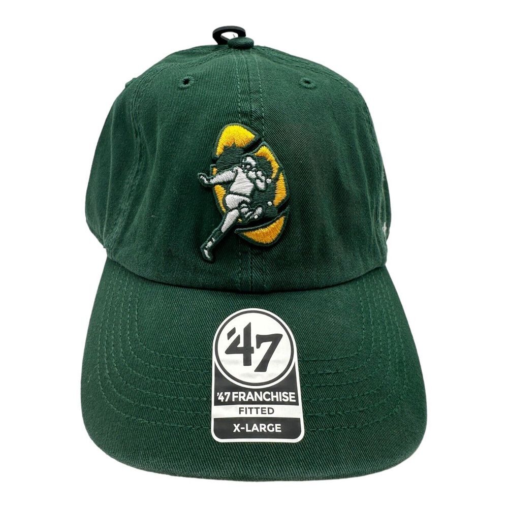 Green Bay Packers '47 Franchise Legacy Throwback Logo NFL Fitted‎ Hat Cap Sz XL